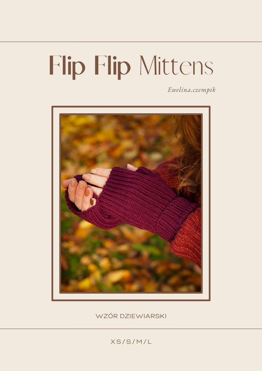 Flip Flip Mittens wzór dziewiarski – produkt cyfrowy