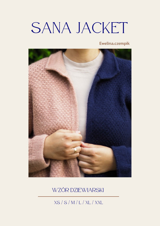 Kurteczka Sana Jacket wzór dziewiarski – produkt cyfrowy